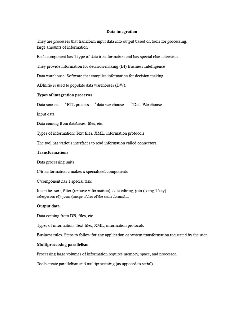 Data Integration and ETL Processes Overview | PDF | Parameter (Computer ...
