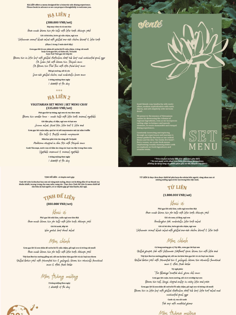 SENTEÌ SetMenu | PDF