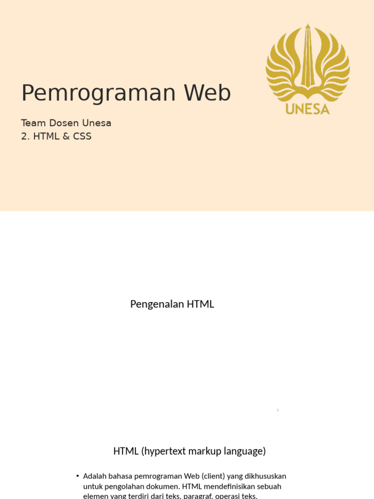 Panduan Dasar HTML dan CSS | PDF
