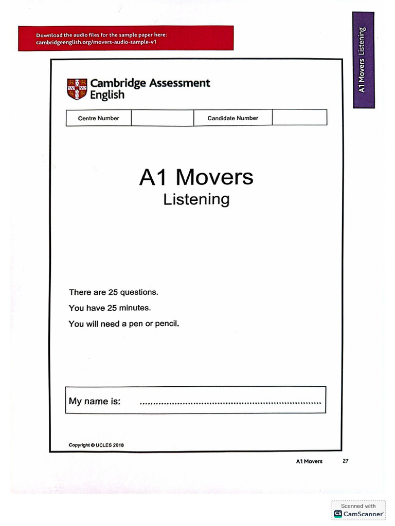 Movers A1 | PDF