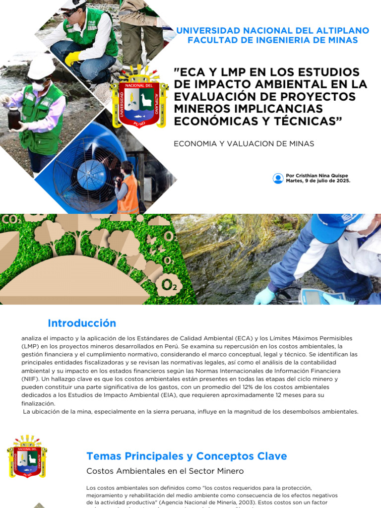 Eca y LMP en Los Estudios de Impacto Ambiental Emn La Evaluacion de ...