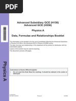 OCR A Level Physics Formula Sheet | PDF | Electronvolt | Physical ...