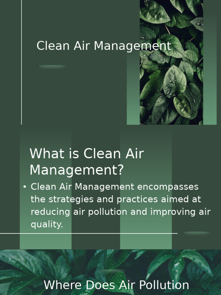 Clean Air Management Strategies | PDF