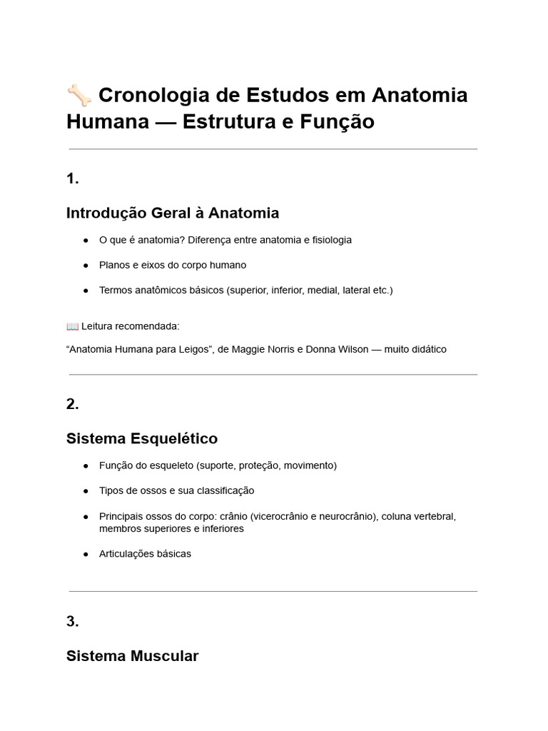 Estudo Completo de Anatomia Humana | PDF