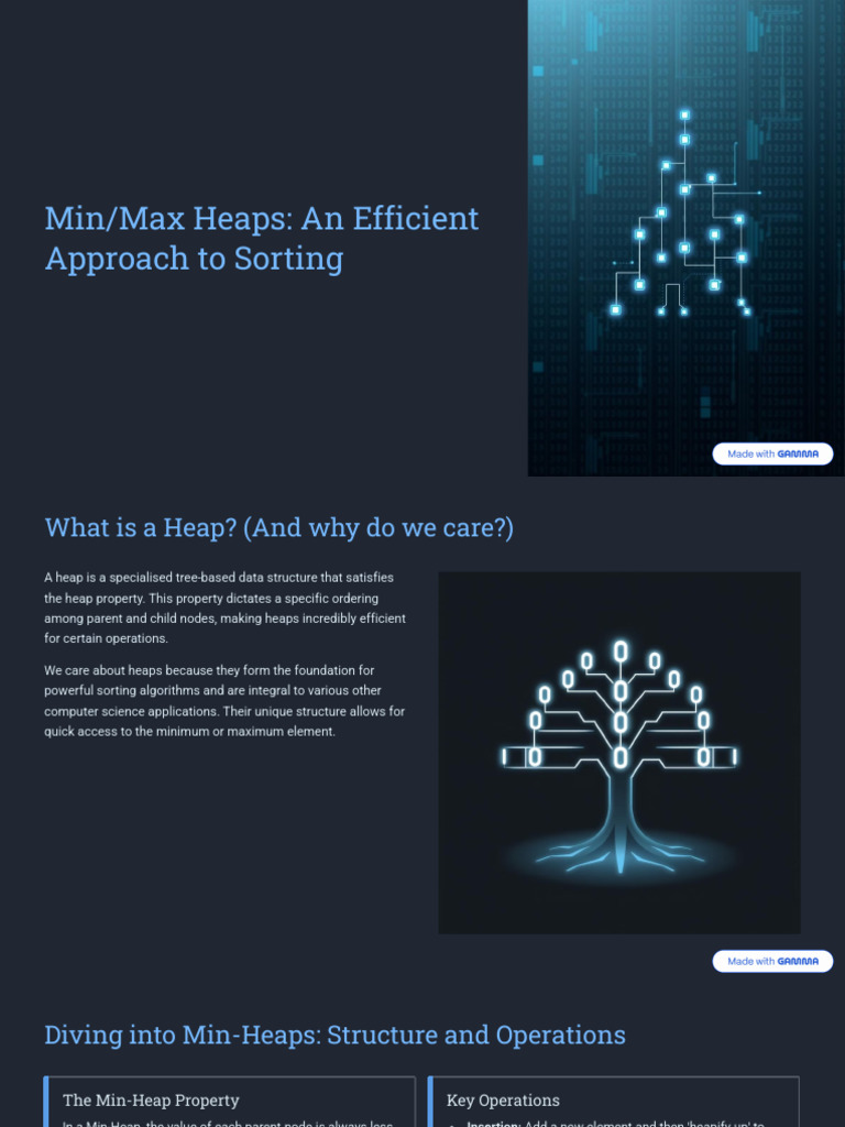 MinMax Heaps An Efficient Approach To Sorting | PDF | Time Complexity ...