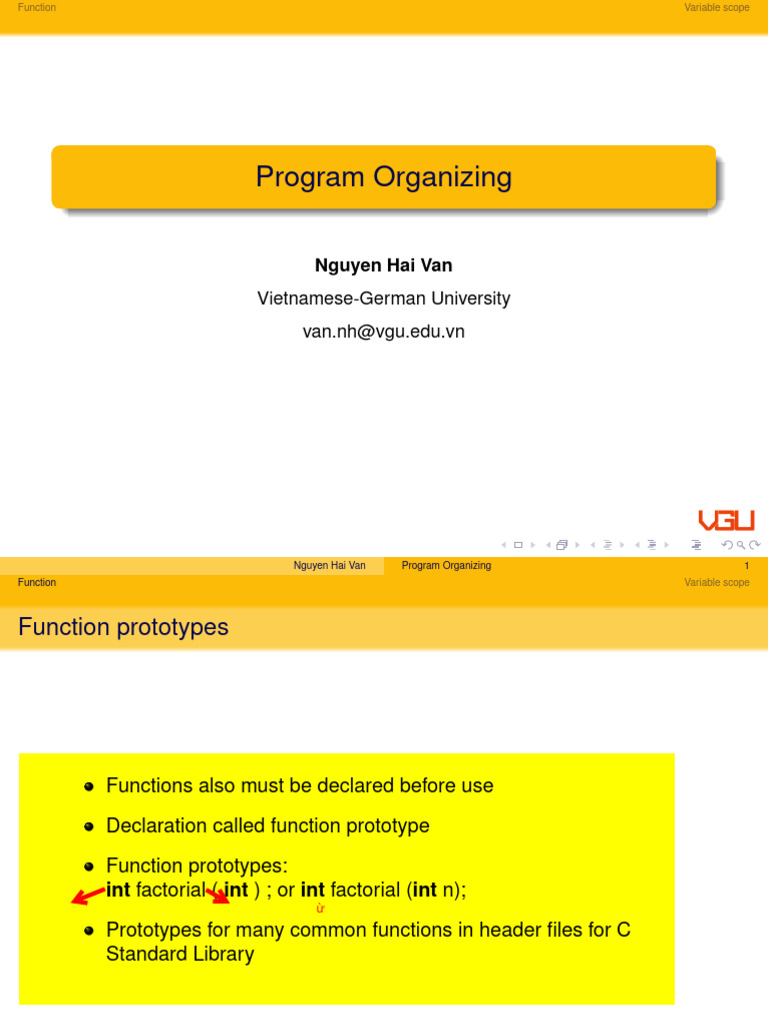 C Function Prototypes and Scope | PDF | Parameter (Computer Programming ...