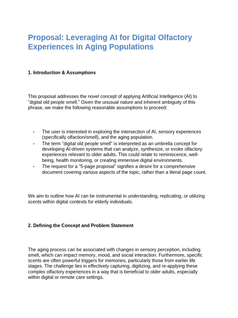 AI For Seniors Digital Care | PDF | Odor | Artificial Intelligence