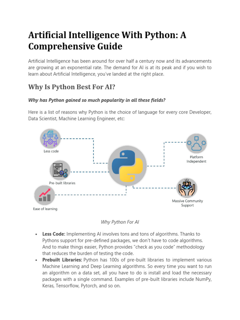 Python for Artificial Intelligence Guide | PDF | Machine Learning ...