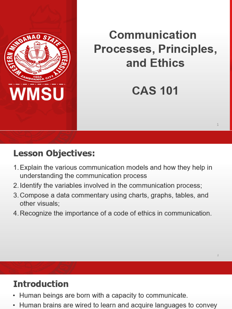 Communication Processes and Ethics Guide | PDF | Communication | Symbols