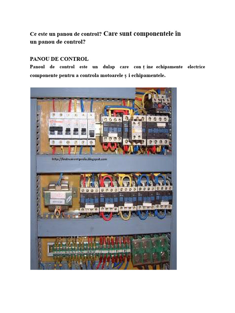 Componentele Panoului de Control | PDF