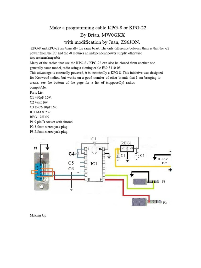 Make A KPG Programming Cable | PDF | Computer Science | Computing