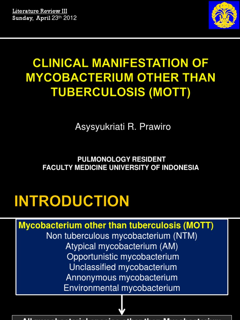 Understanding Non-Tuberculous Mycobacteria | PDF | Mycobacterium ...