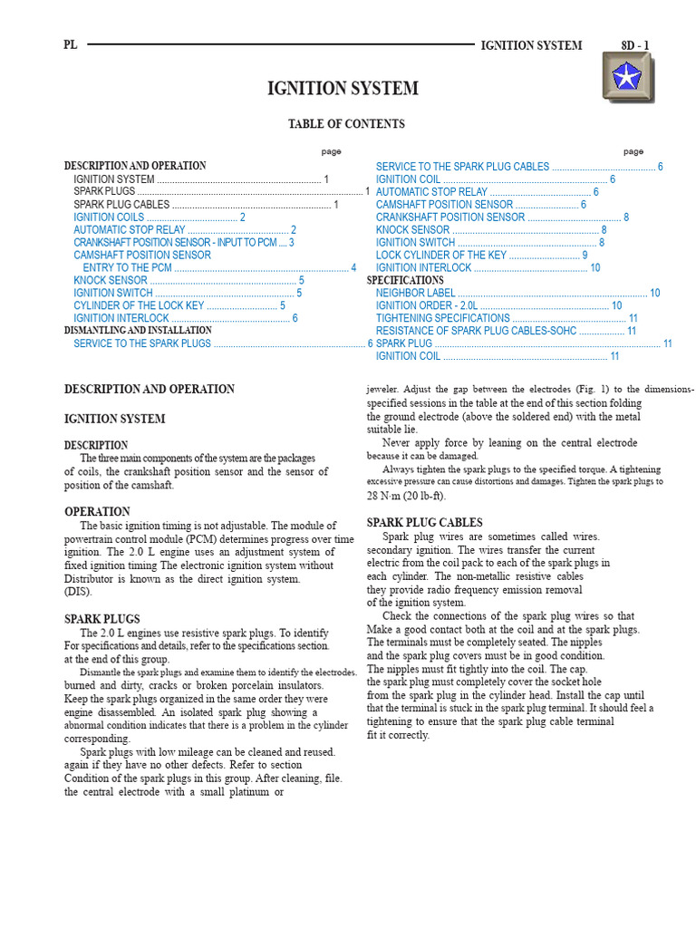 Ignition System Overview and Maintenance | PDF | Electrical Connector ...