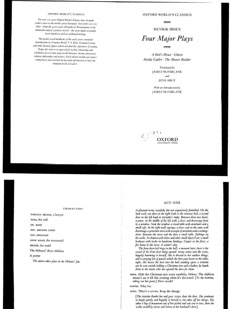A Doll's House by Henrik Ibsen PDF | PDF | A Doll's House