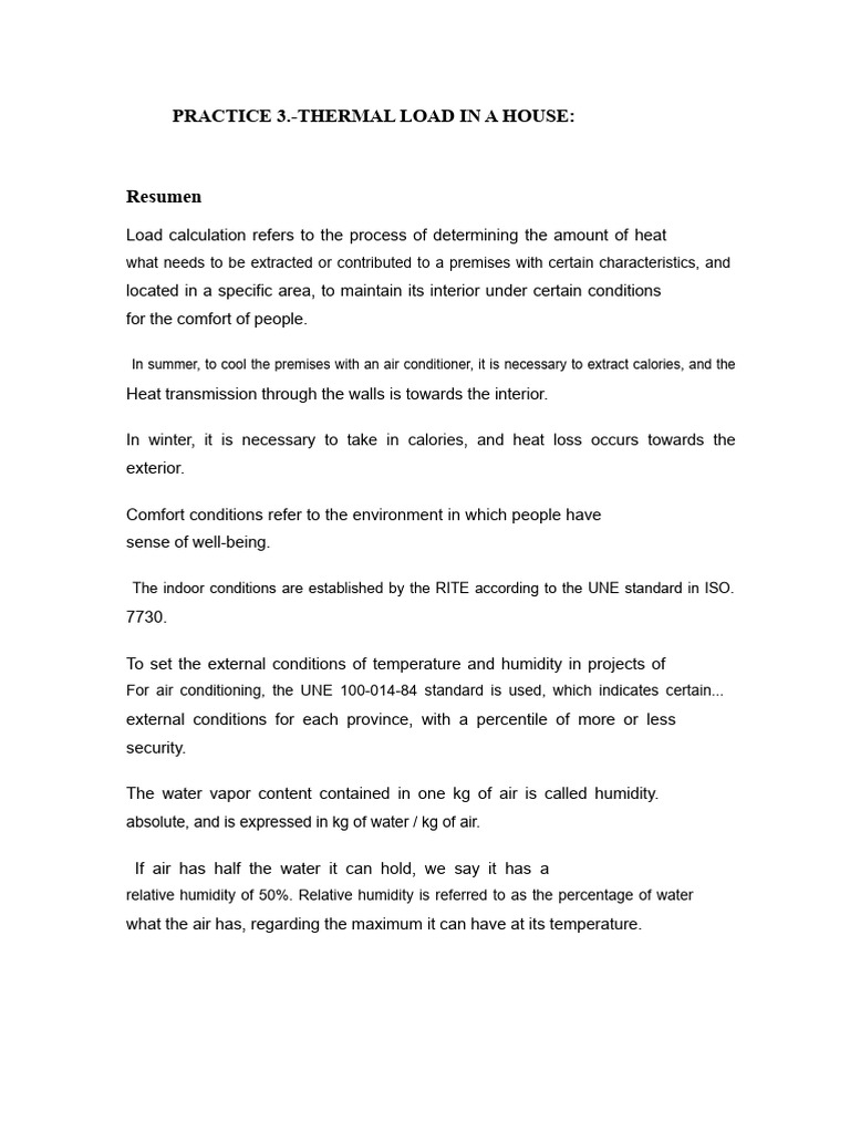 Thermal Load Calculation for Air Conditioning | PDF | Humidity | Air ...