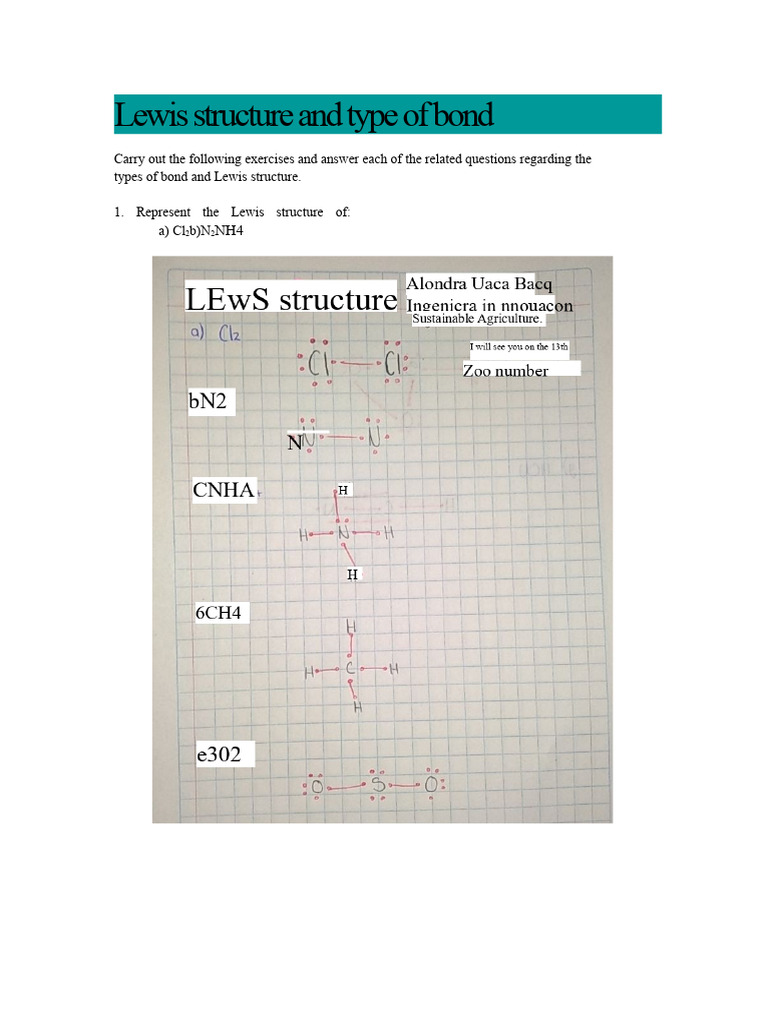 Lewis Structure. | PDF
