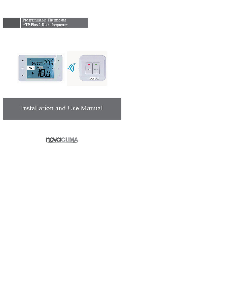 ATP Plus 2 Thermostat Installation Guide | PDF | Thermostat | Power Supply