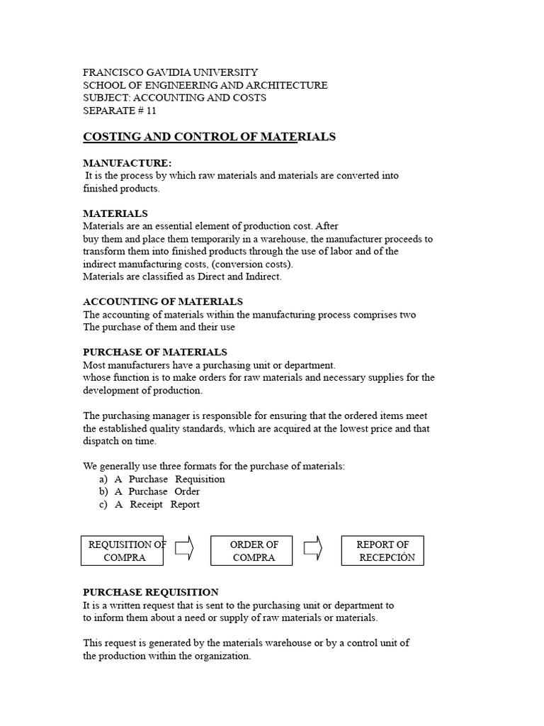 Cost Control in Material Accounting | PDF | Inventory | Debits And Credits