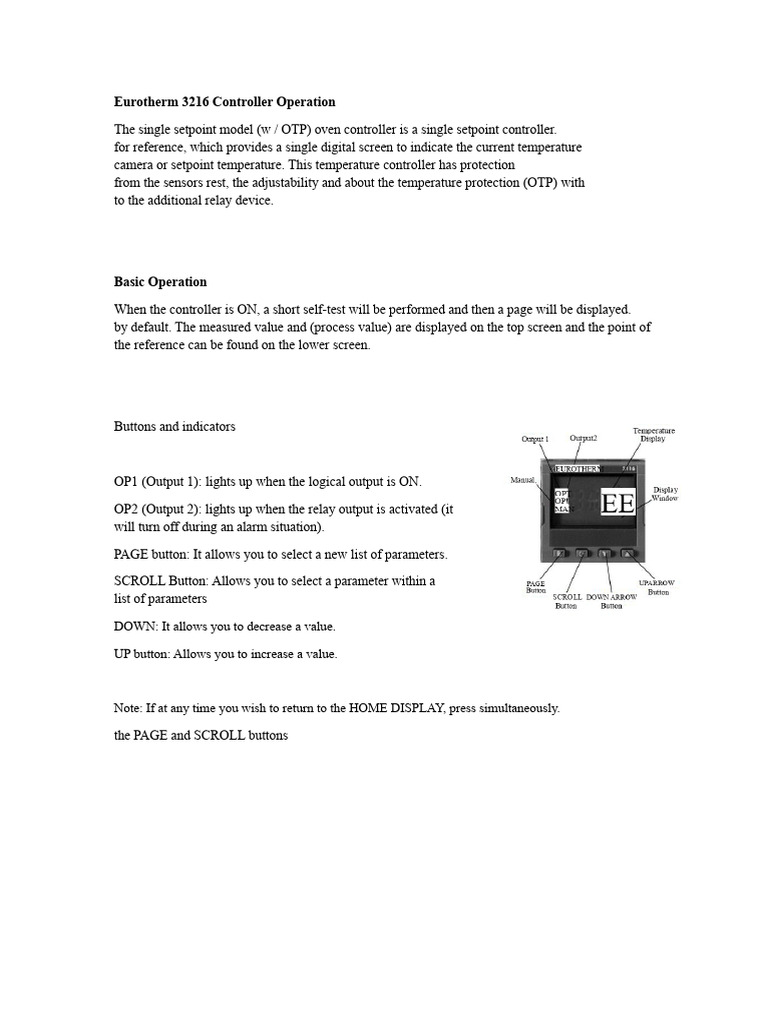 Eurotherm 3216 Controller Guide | PDF | Temperature | Celsius