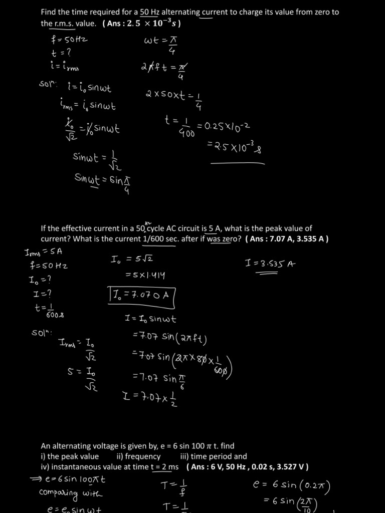 Chapter13 Numericals PDF