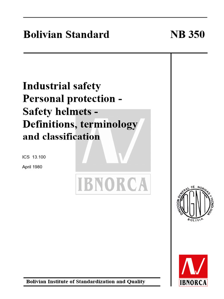 Bolivian Standard NB 350 Overview | PDF | Standardization | Bolivia