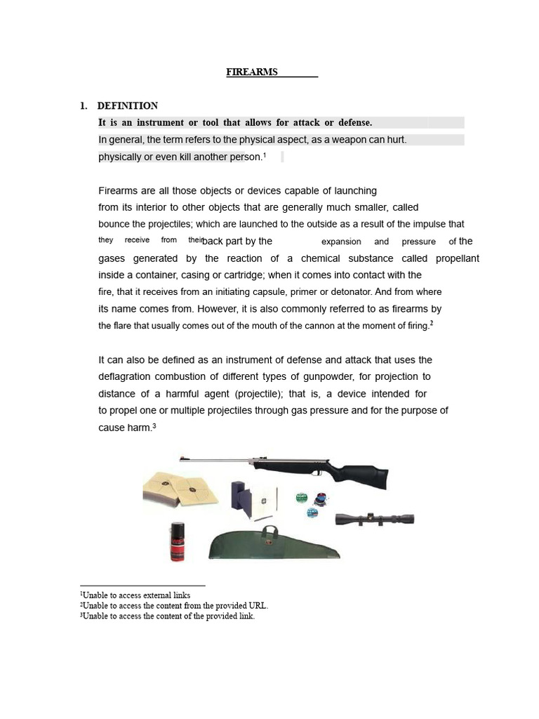 Understanding Firearms: Definitions & Evolution | PDF | Gunpowder | Caliber