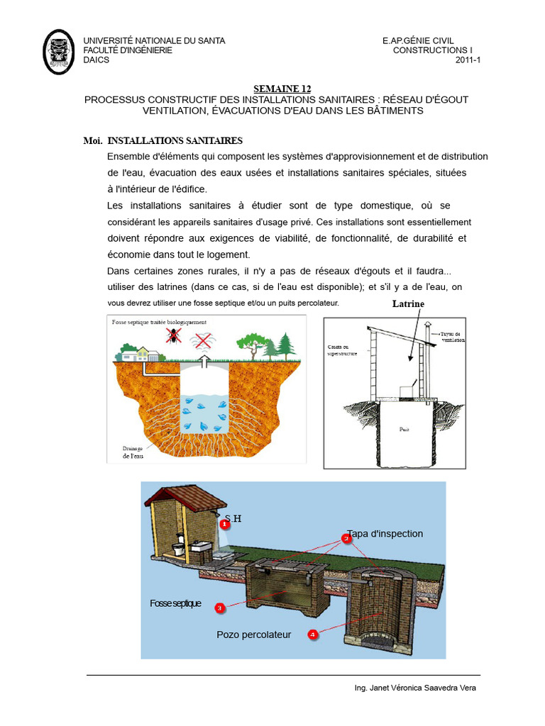 Processus Constructif des Installations Sanitaires | PDF | Tuyau | Eaux ...