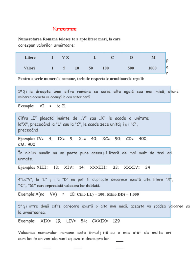Numere Romane | PDF