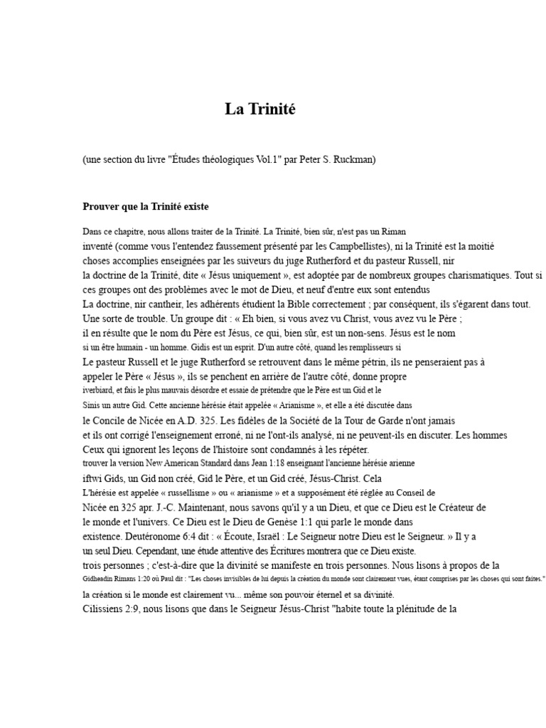Comprendre la Trinité chrétienne | PDF | Trinité | Dieu le Père