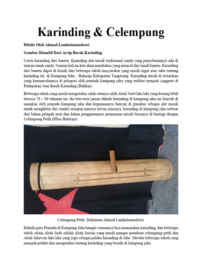 Kegiatan Barak Karinding | PDF