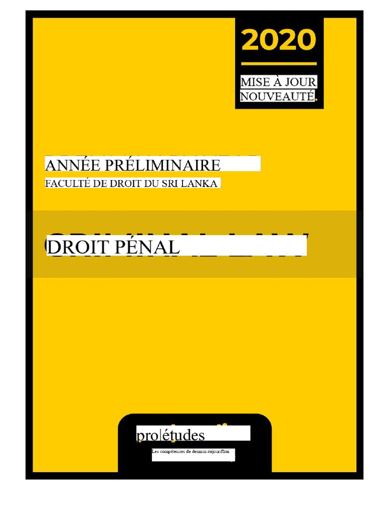 Introduction au Droit Pénal au Sri Lanka | PDF | Crimes | Crime et violence