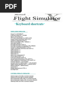 FlightGear Keyboard Controls Guide | PDF | Control Key | Computer Keyboard