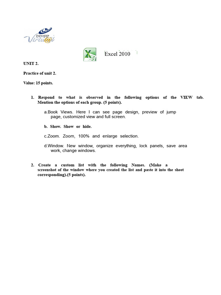 Activity of UNIT 2 | PDF