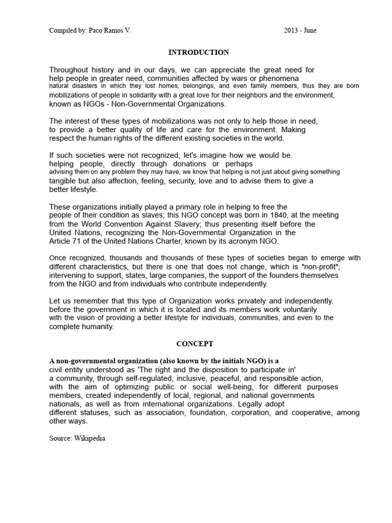 Understanding Non-Governmental Organizations | PDF | Non Governmental ...