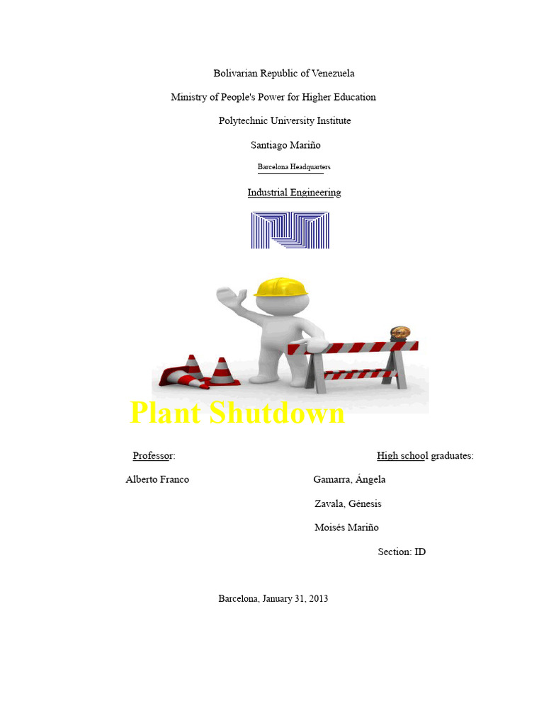 Plant Shutdown Maintenance Process | PDF