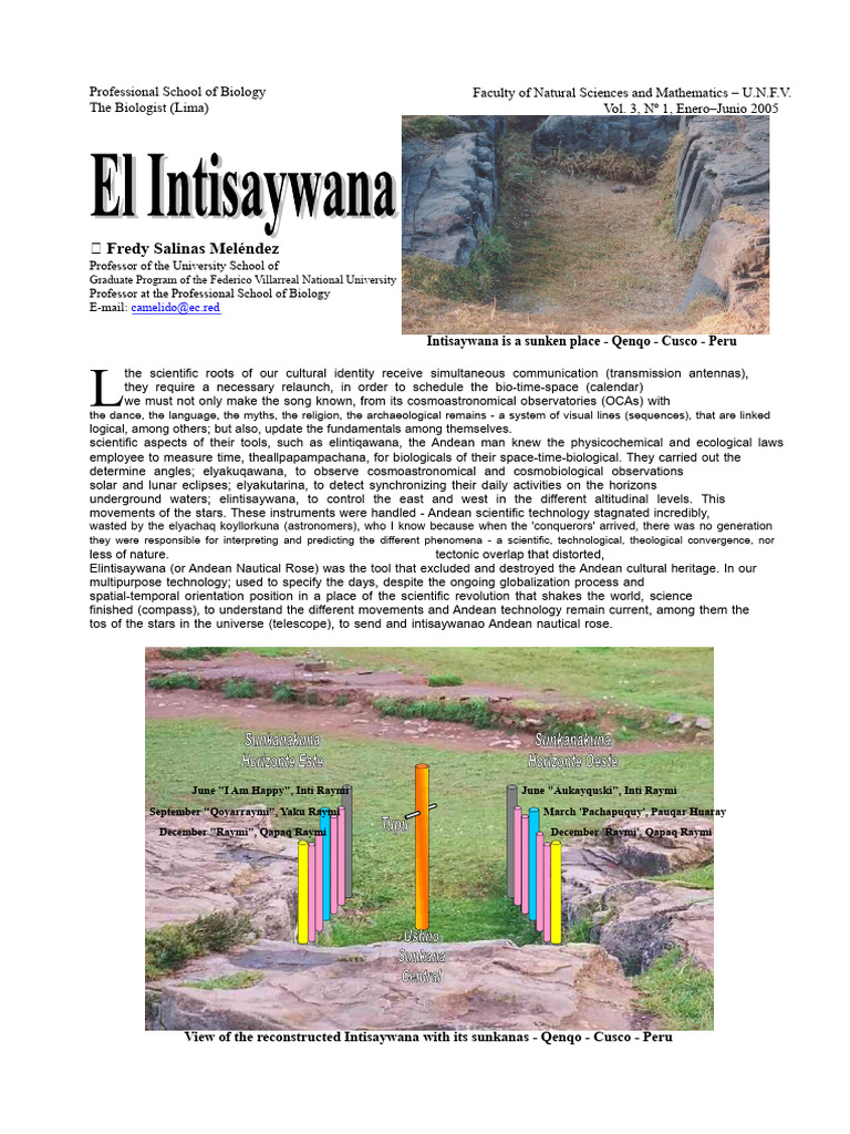 The Intisaywana | PDF | Astronomy | Science