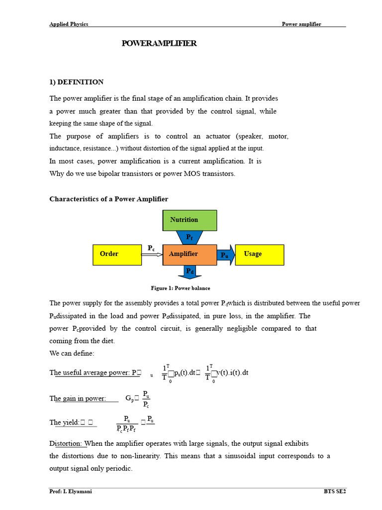 Power Amplifier | PDF | Amplifier | Electrical Engineering