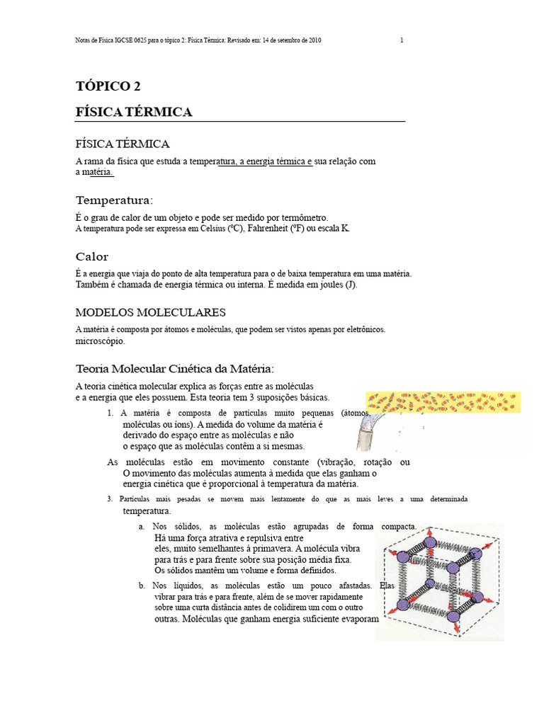 Física Térmica: Conceitos e Propriedades | PDF | Calor | Temperatura