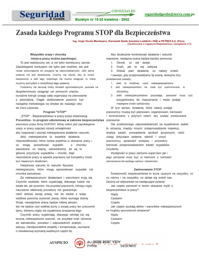 Zasada Każdego Programu Stop | PDF