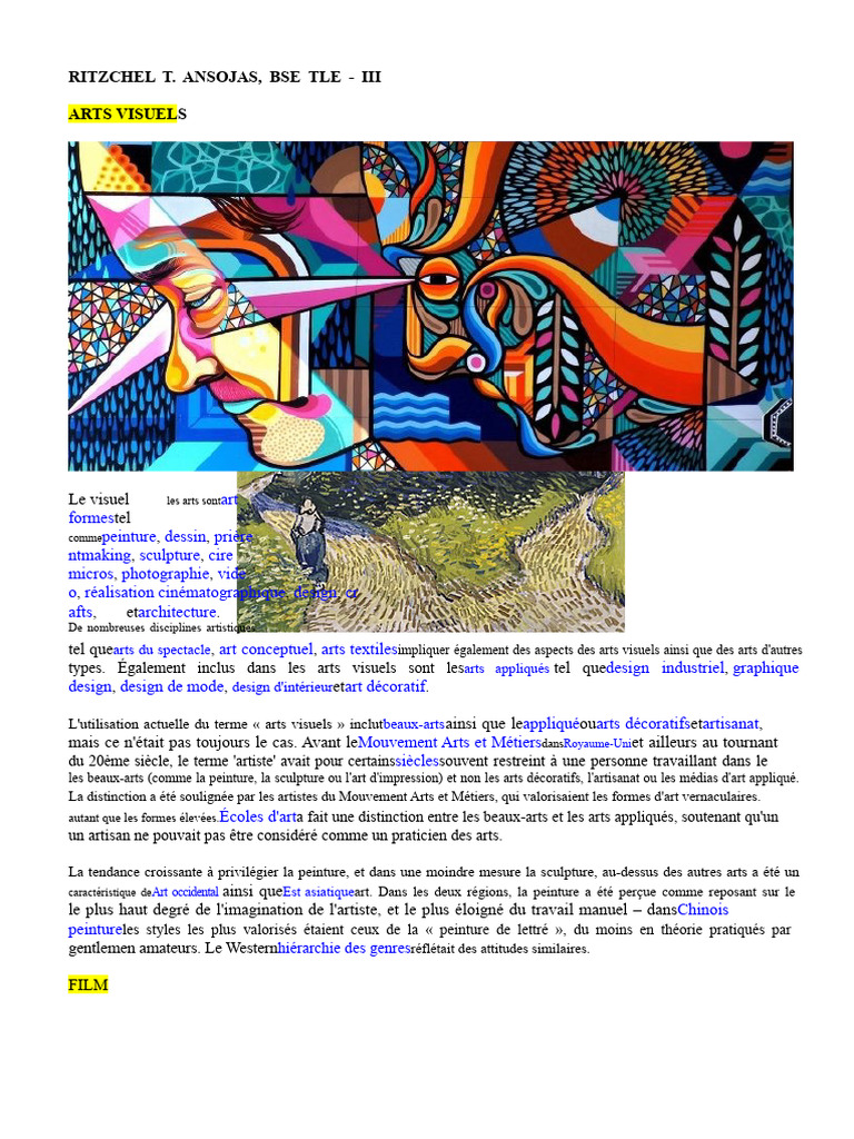 Introduction aux arts visuels et au film | PDF | Arts | Cinématographie