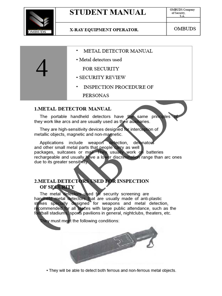 X-RAY - Metal Detector | PDF | Metal Detector | Sensor