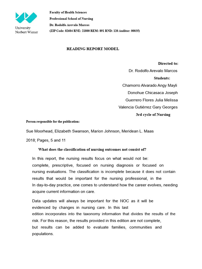 NOC Results | PDF | Medical Diagnosis | Nursing