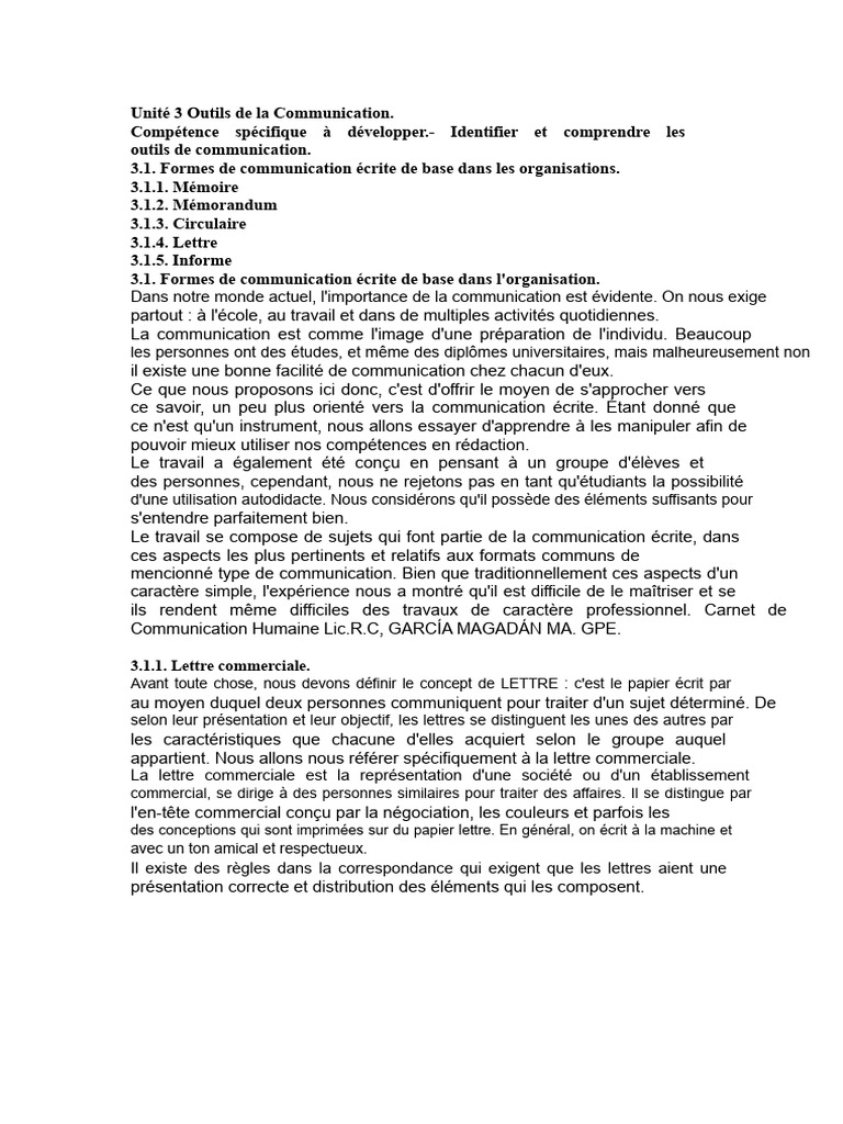 Outils de Communication Écrite en Entreprise | PDF | Communication non ...