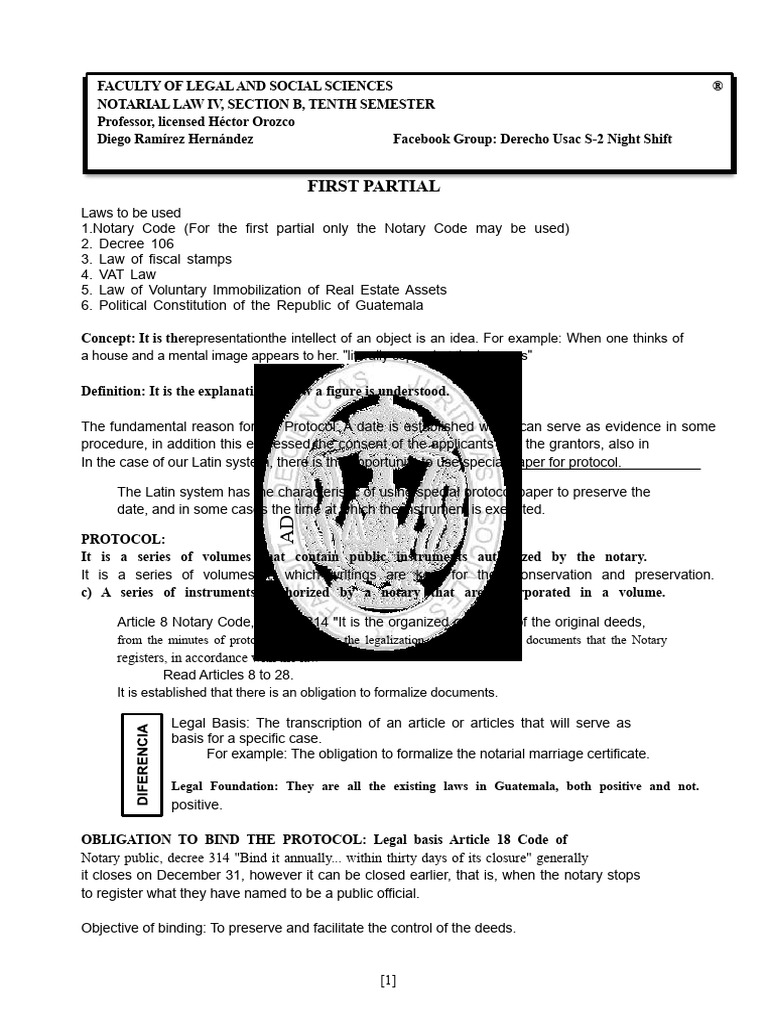 Notarial Law IV: Protocol and Requirements | PDF | Notary Public | Treaty