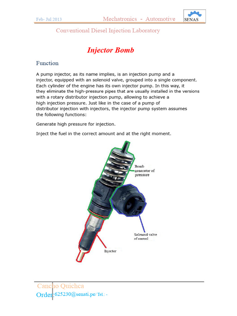 Injector Pump | PDF | Fuel Injection | Diesel Engine