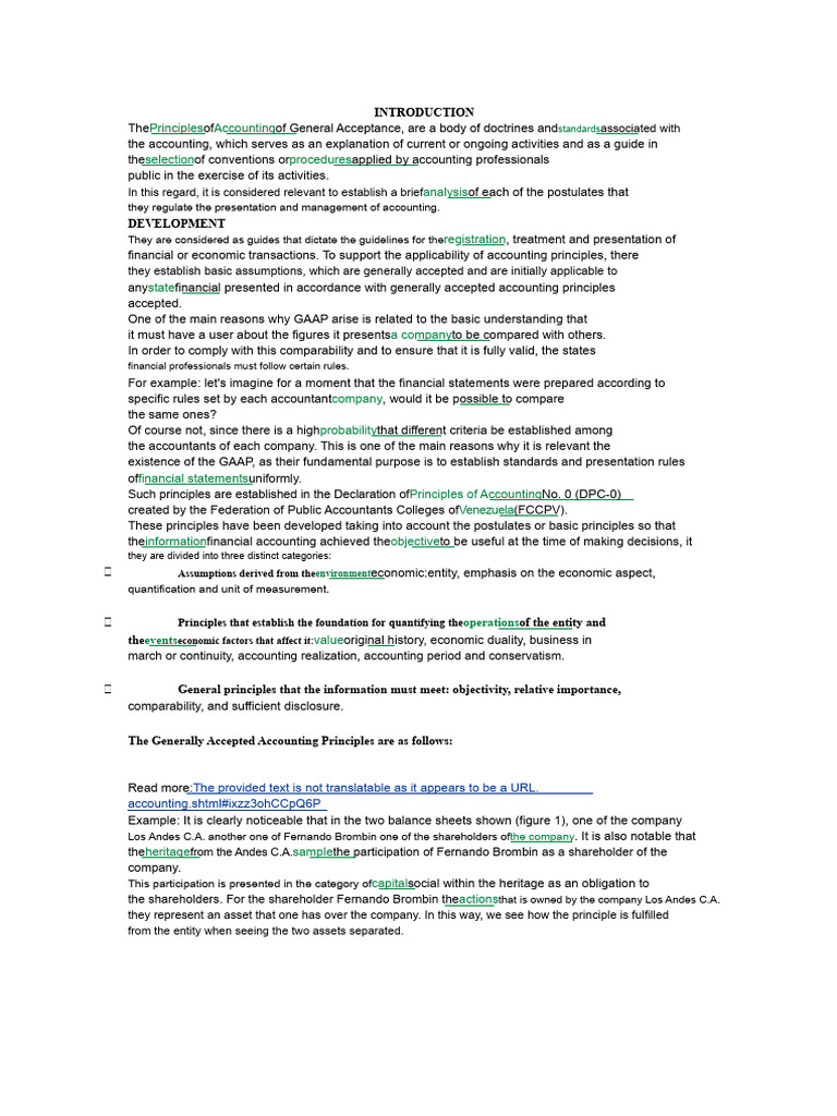 INTRODUCTION | PDF | Accounting | Going Concern