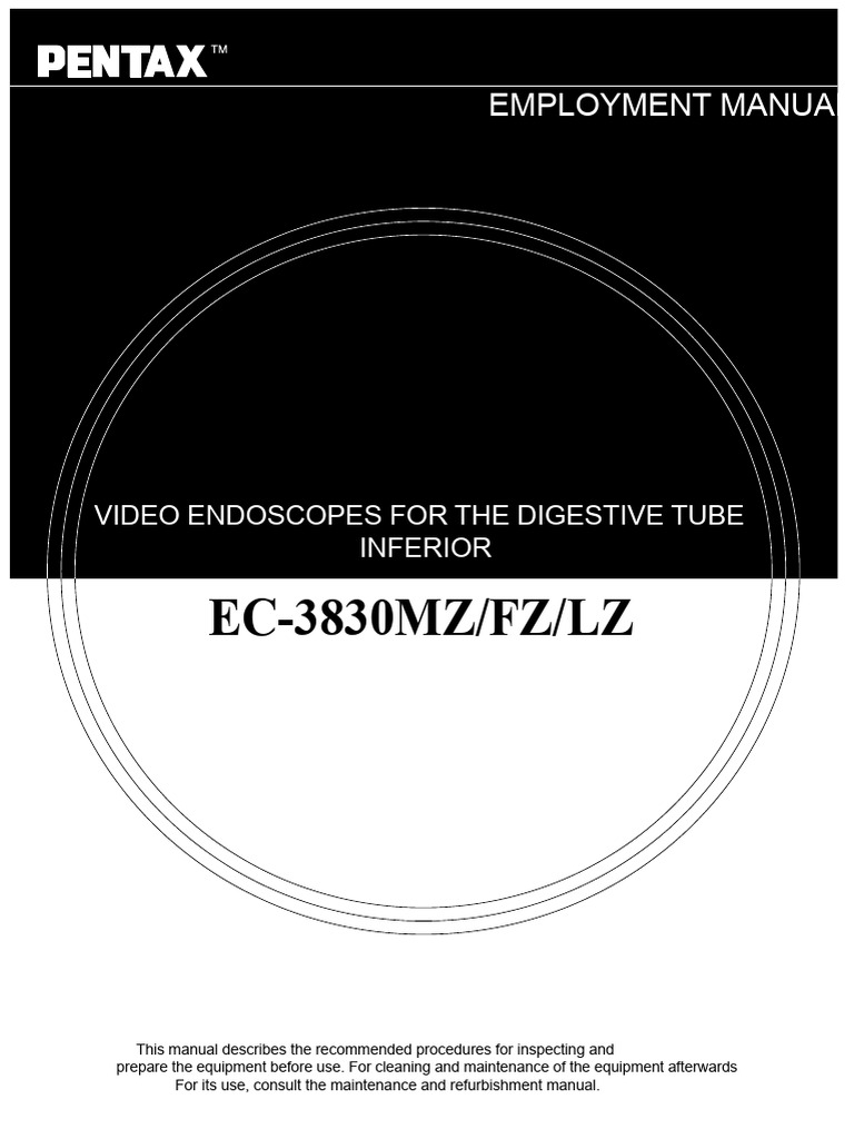 Video Endoscope Employment Manual | PDF | Endoscopy | Valve
