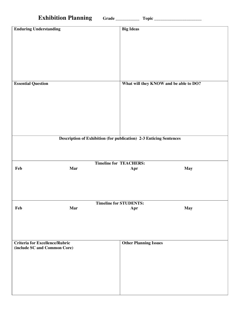 Exhibition Planning Guide Template | PDF | Business | Art