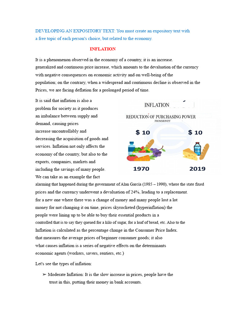 Elaborating An Expository Text | PDF | Inflation | Money