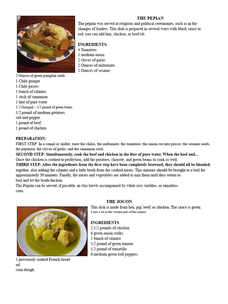 Typical Food Recipes | PDF | Teaspoon | Beef